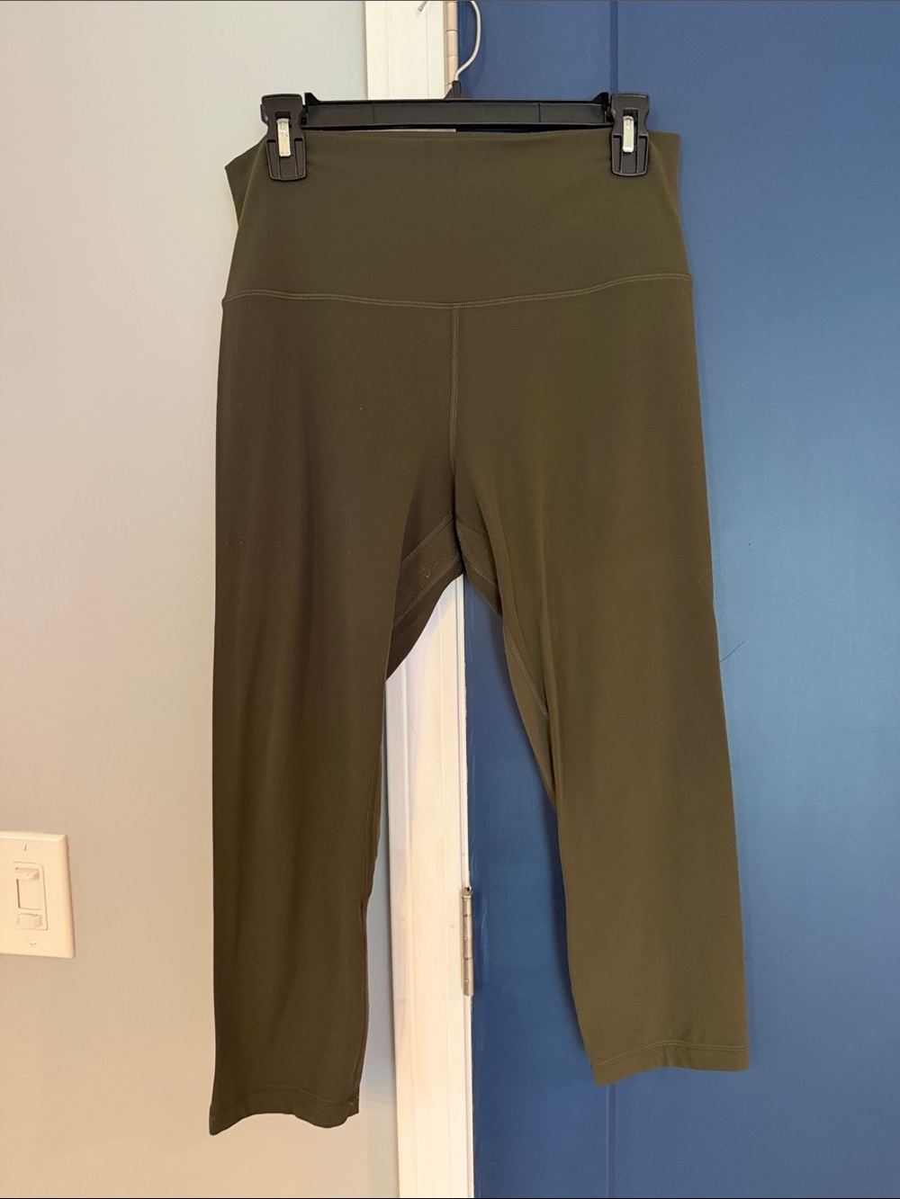 lululemon athletica Olive Green Cropped High-Rise Leggings